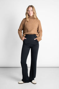 Weite Hose aus Jersey schwarz