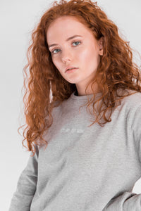 Logo Sweatshirt; Nachhaltig produziert; Story of Mine Münster, Farbe grey