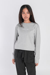 Logo Sweatshirt; Nachhaltig produziert; Story of Mine Münster, Farbe grey