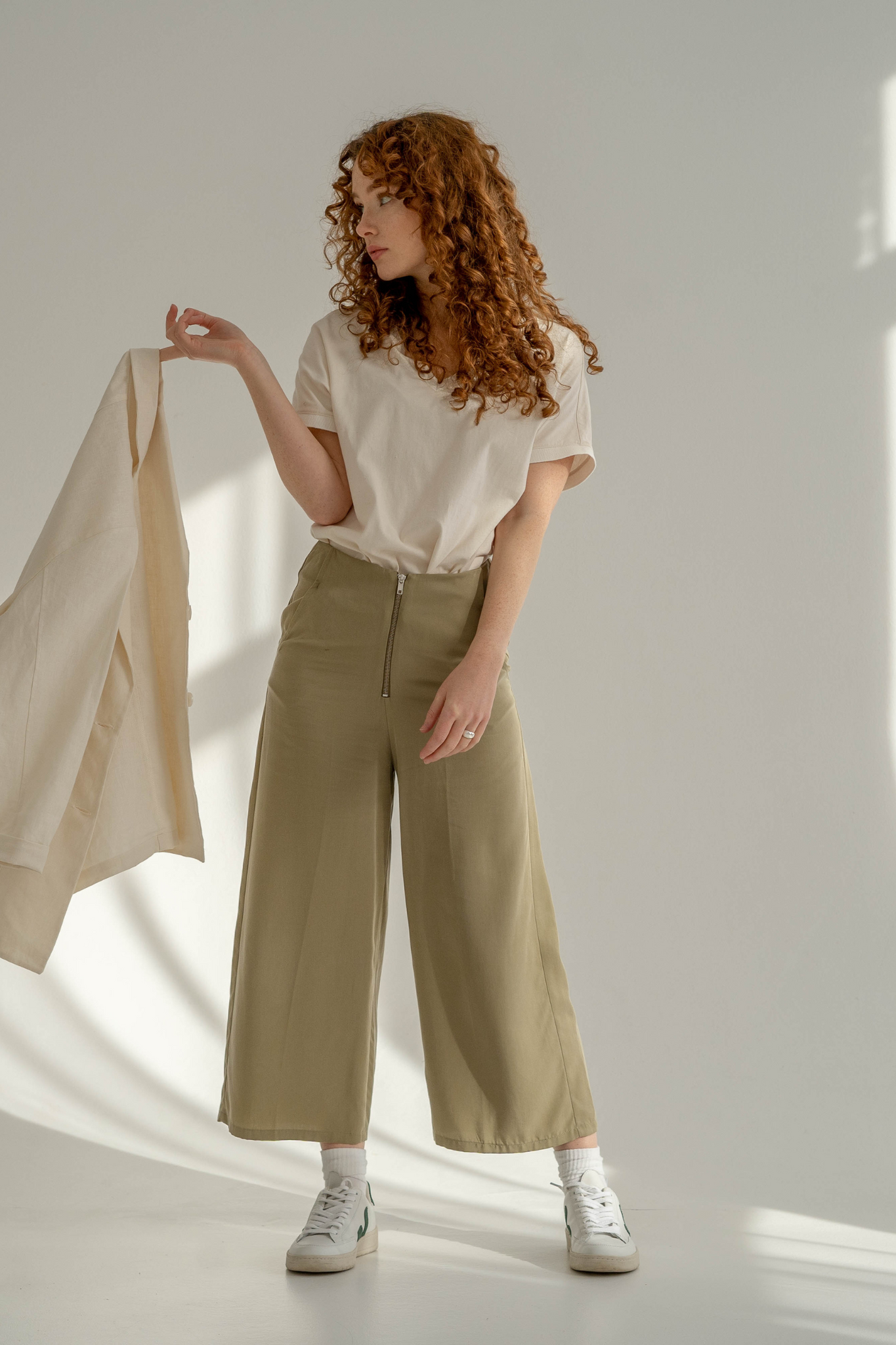 Culotte aus 100% Lyocell; Nachhaltig produziert; Story of Mine Münster; Farbe khaki