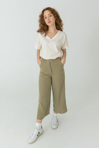 Culotte aus 100% Lyocell; Nachhaltig produziert; Story of Mine Münster; Farbe khaki