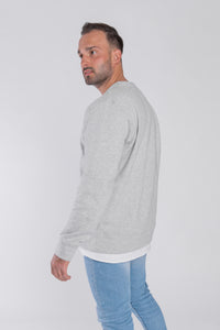 Herren Logo Sweatshirt; Bio-Baumwolle; Story of Mine, Print; Nachhaltige Mode Münster, grey