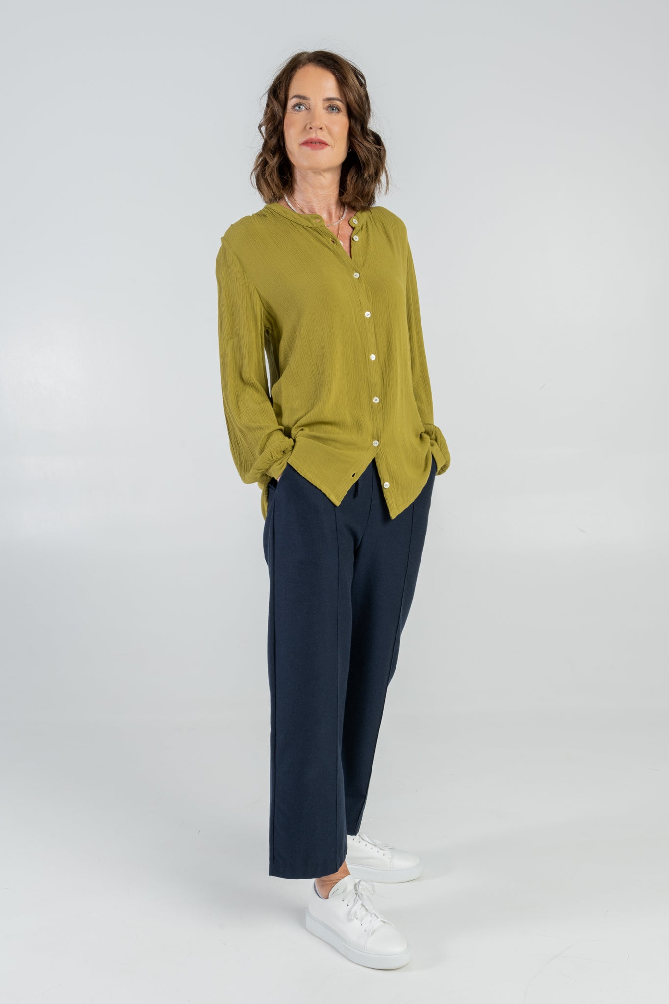 Strukturierte Bluse aus Viskose EcoVero™