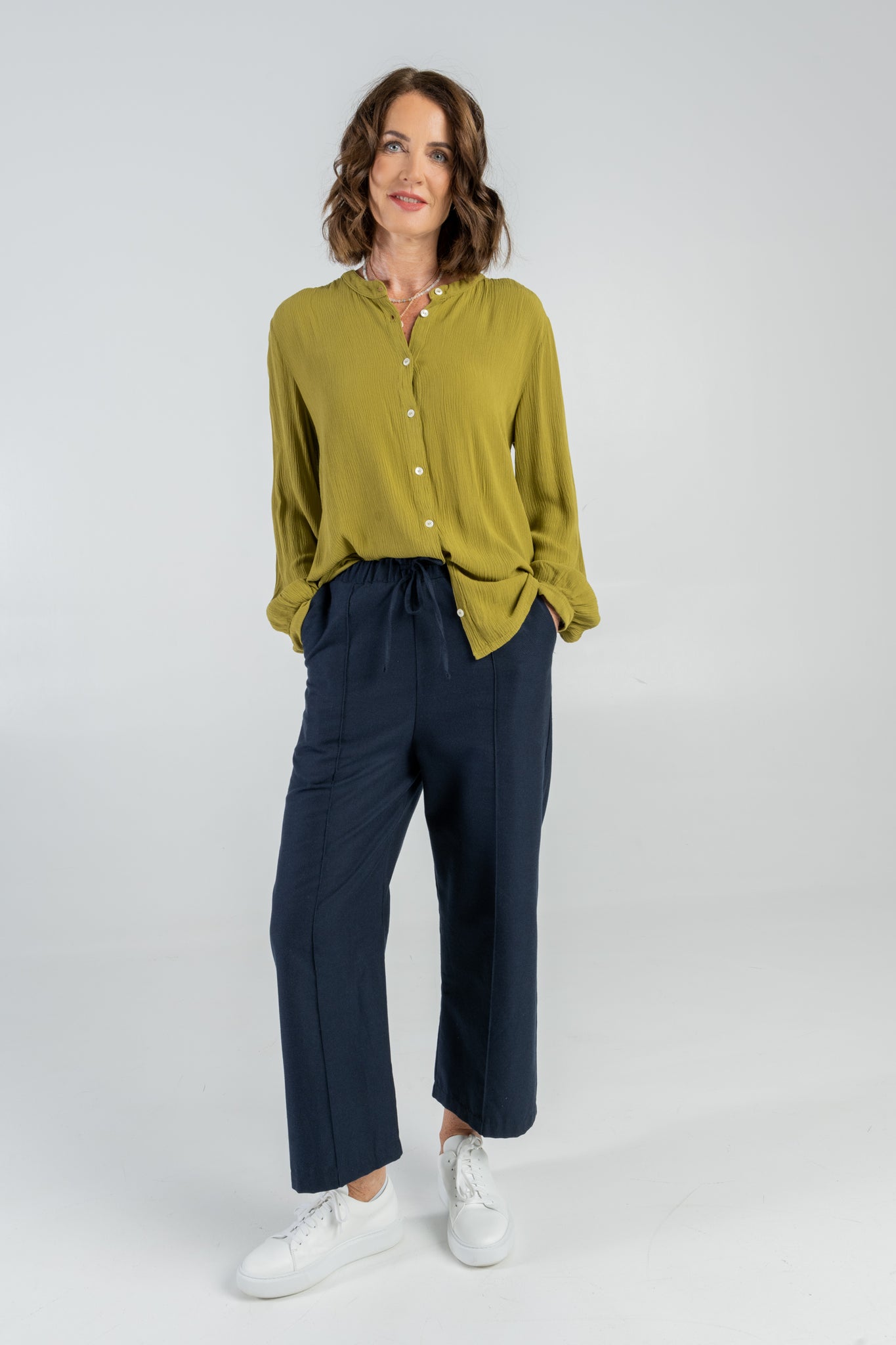 Strukturierte Bluse aus Viskose EcoVero™
