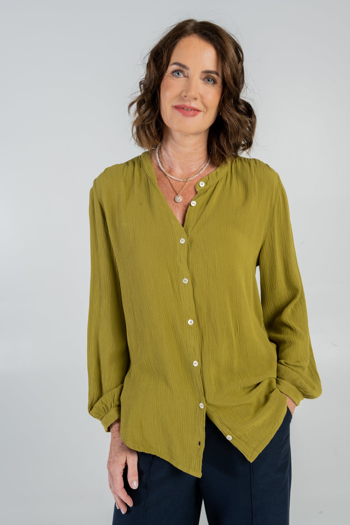 Strukturierte Bluse aus Viskose EcoVero™