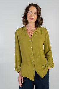 Strukturierte Bluse aus Viskose EcoVero™