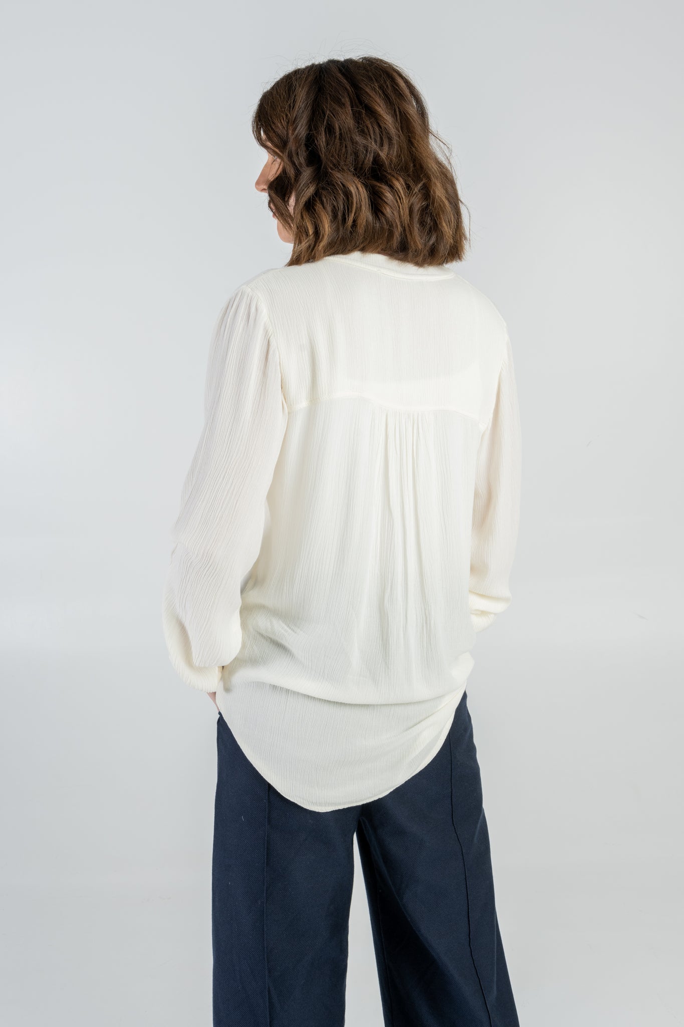 Strukturierte Bluse aus Viskose EcoVero™