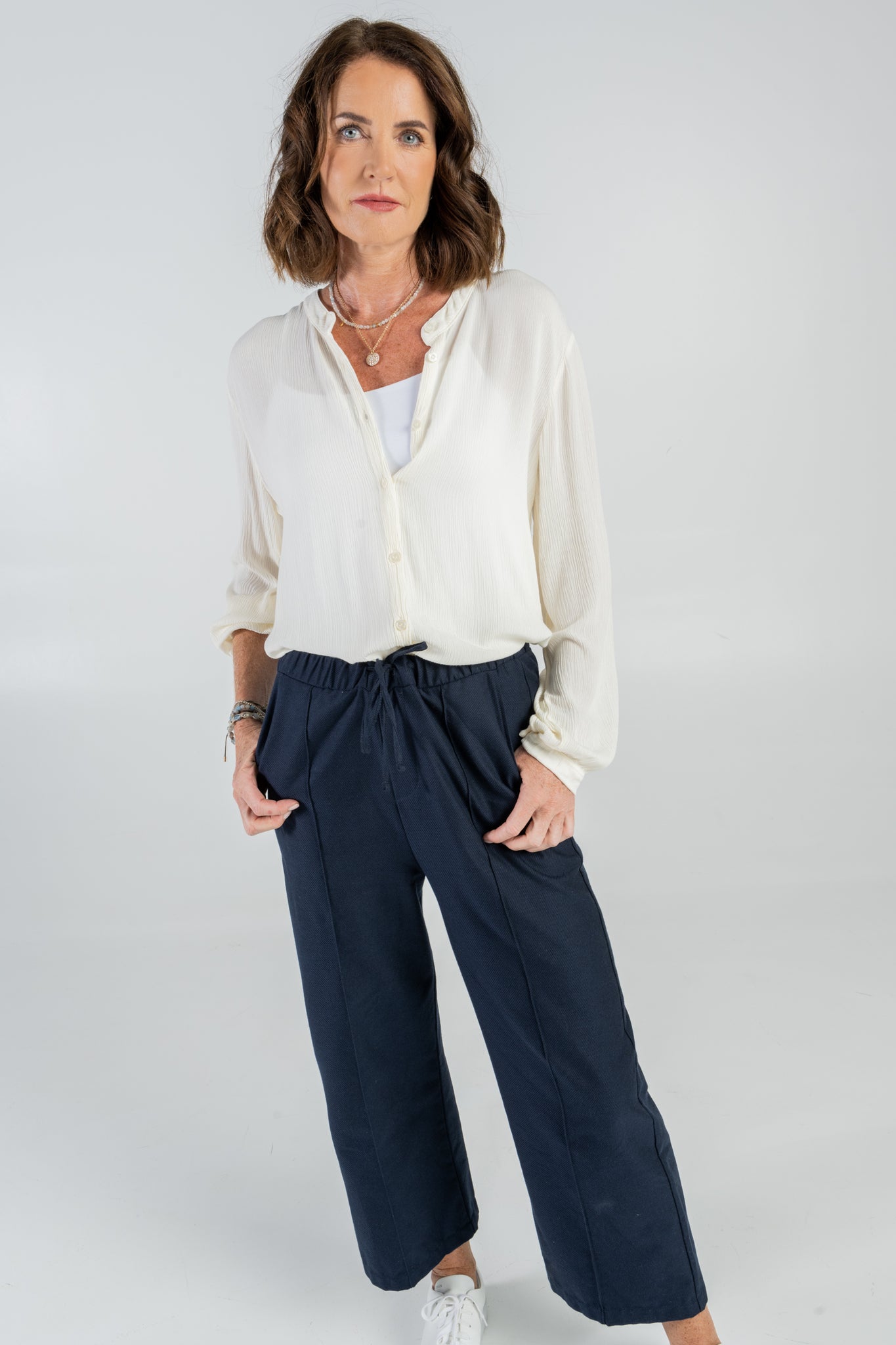 Strukturierte Bluse aus Viskose EcoVero™